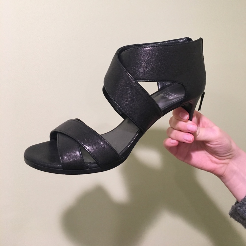 Stuart Weitzman Black Leather Heels